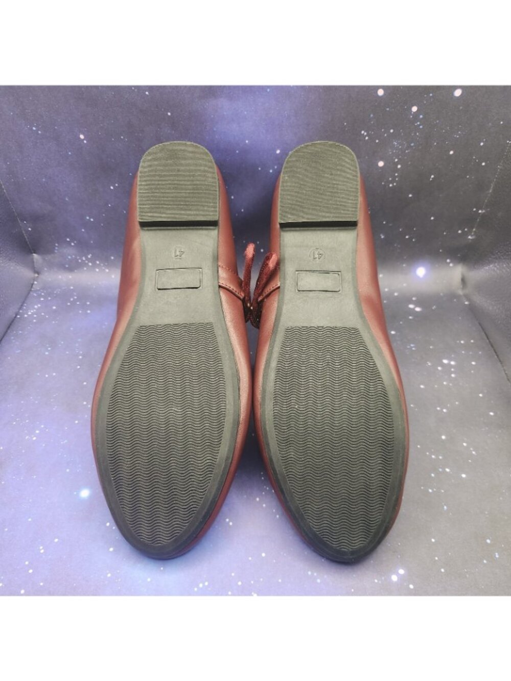 Fever Sole Maroon Red Mary Jane Flats Slip On Shoes Buckle EURO 41 US 9.5 NEW - Picture 8 of 9